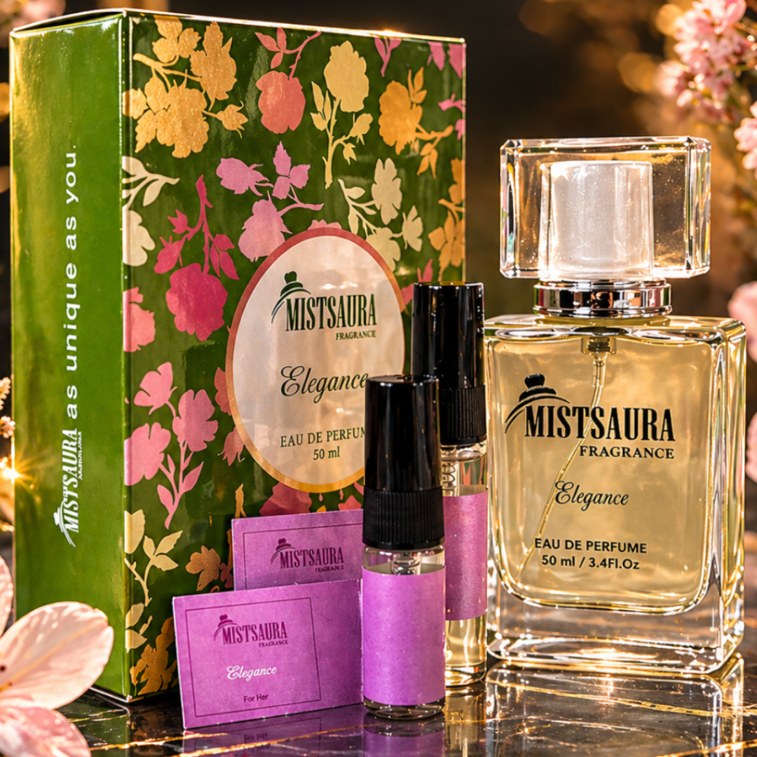 Elegance Perfume for Women 50ml by Mistsaura Fragrance – Long Lasting Sophisticated Feminine Scent