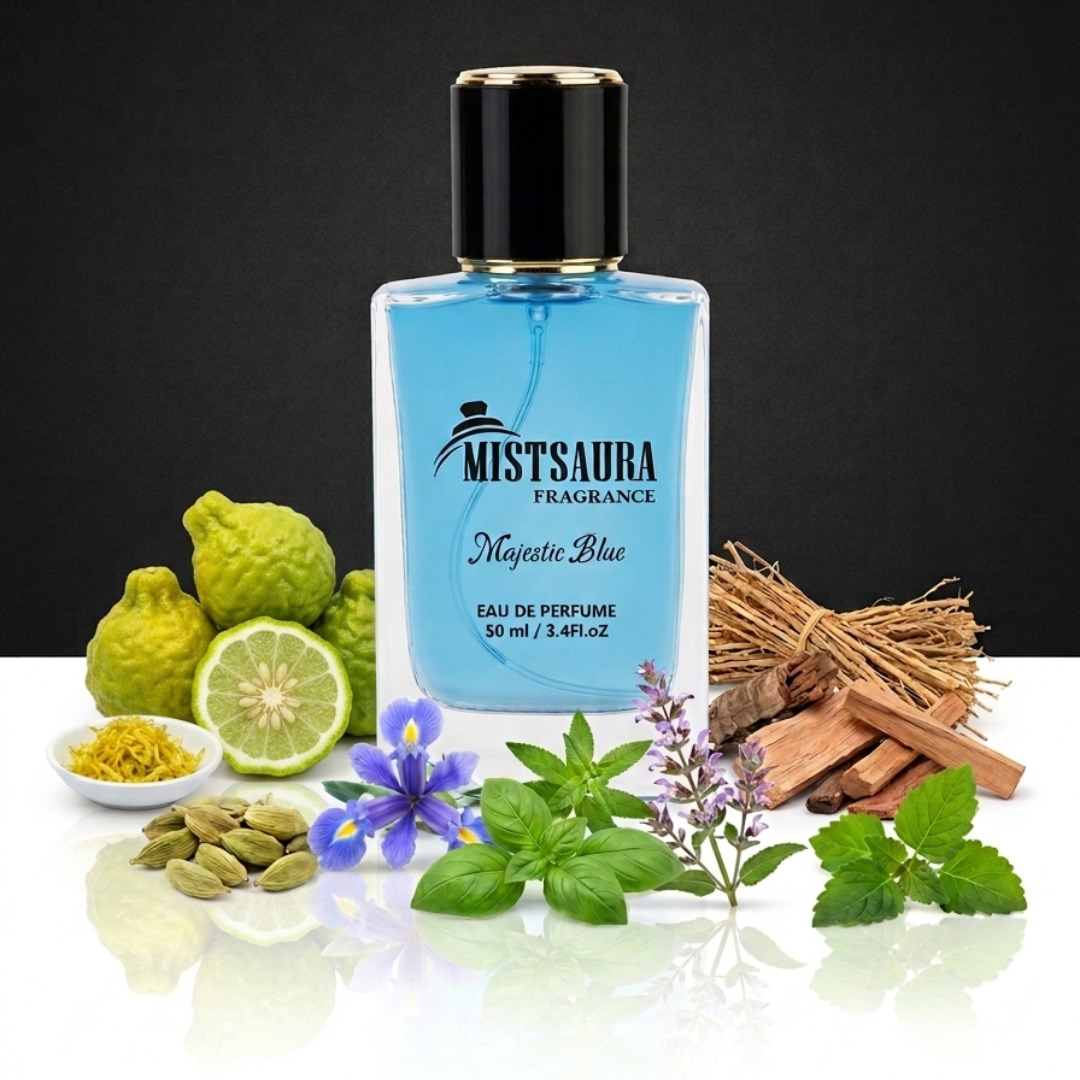 Majestic Blue Perfume for Men 50ml by Mistsaura Fragrance – Fresh Aquatic Long Lasting Scent