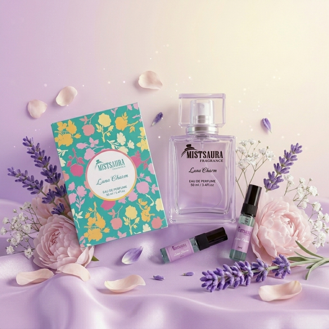 Luna Charm Perfume for Women 50ml by Mistsaura Fragrance – Long Lasting Elegant Floral Scent