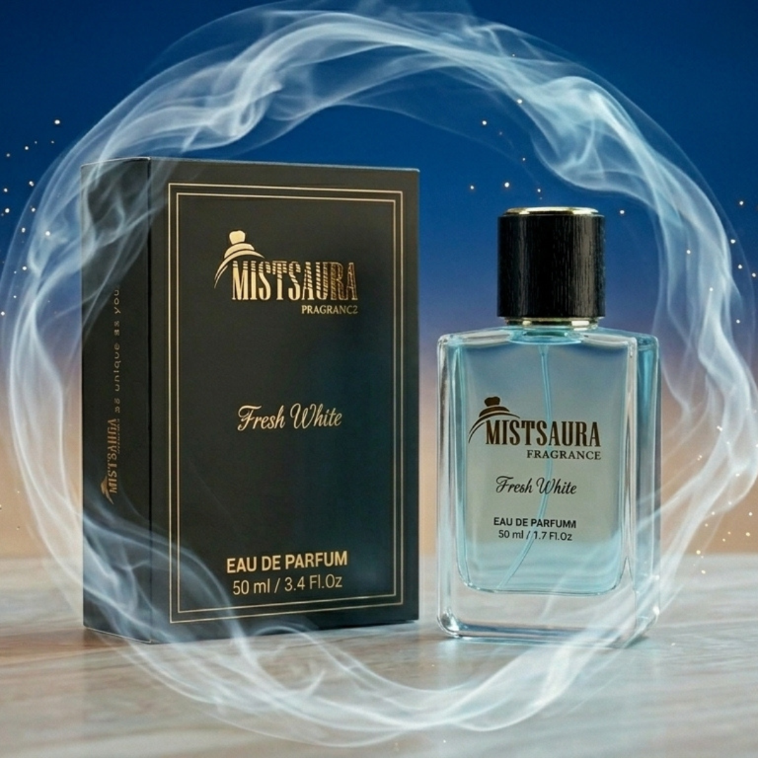 Fresh White Perfume for Men 50ml by Mistsaura Fragrance – Clean Fresh Long Lasting Masculine Scent