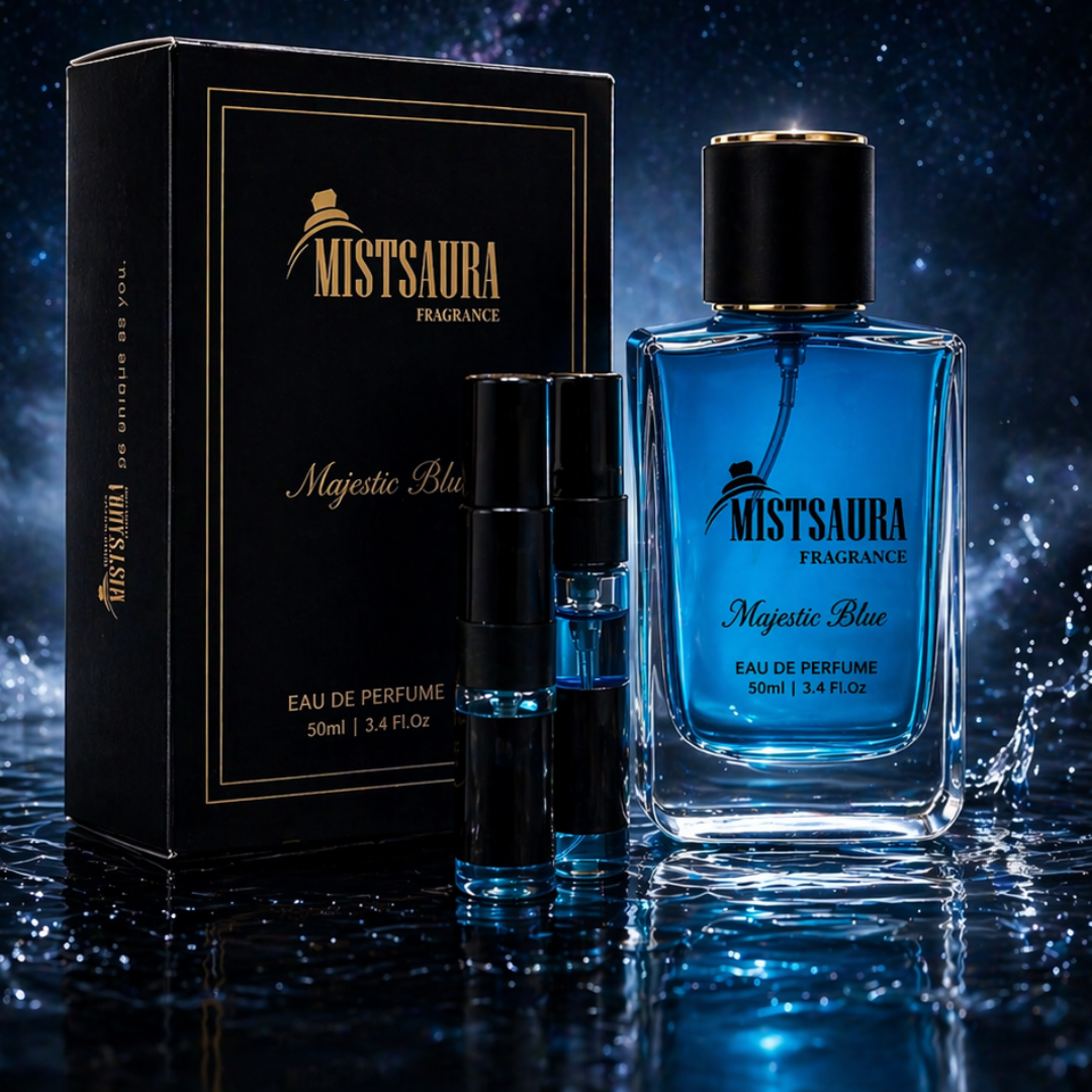 Majestic Blue Perfume for Men 50ml by Mistsaura Fragrance – Fresh Aquatic Long Lasting Scent