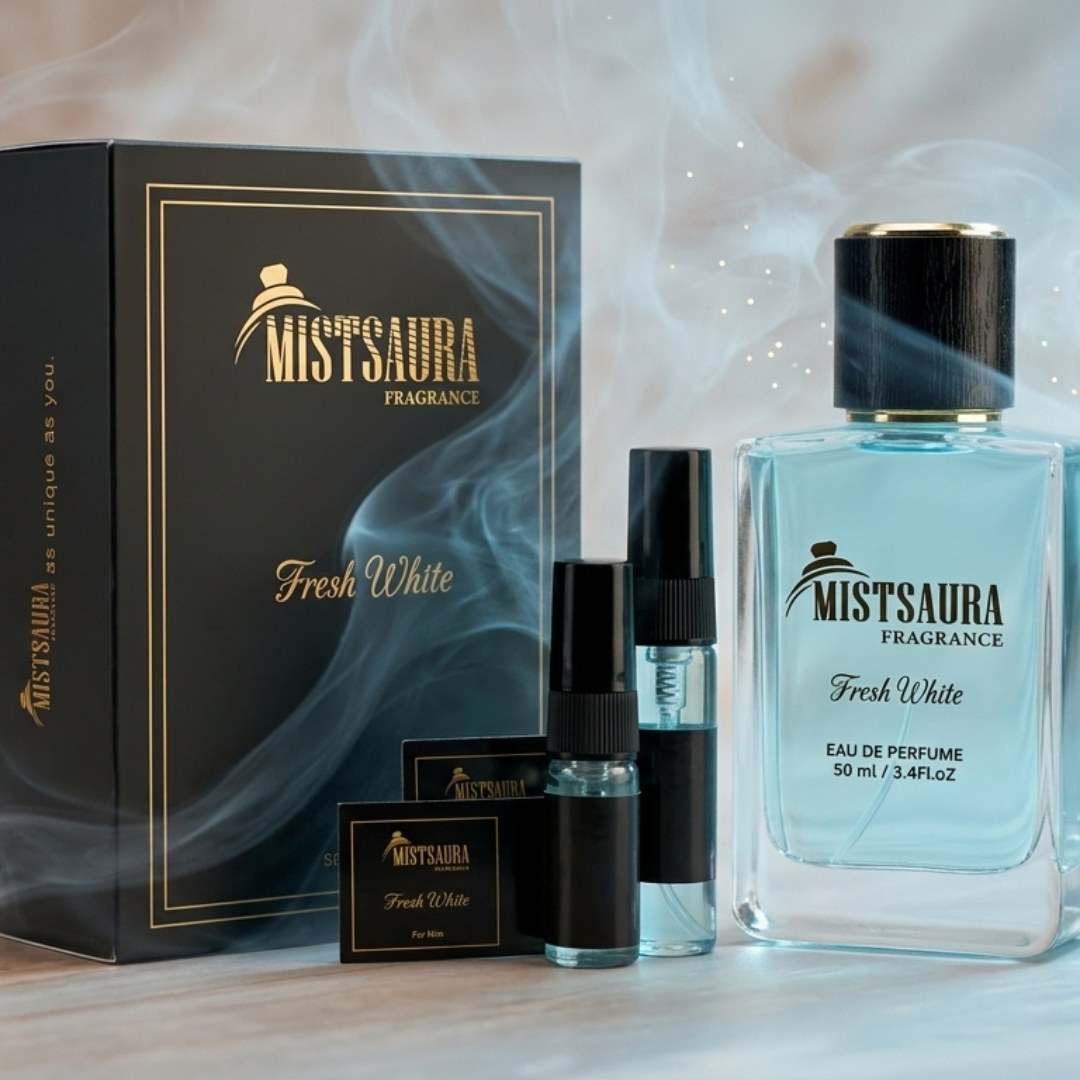 Fresh White Perfume for Men 50ml by Mistsaura Fragrance – Clean Fresh Long Lasting Masculine Scent
