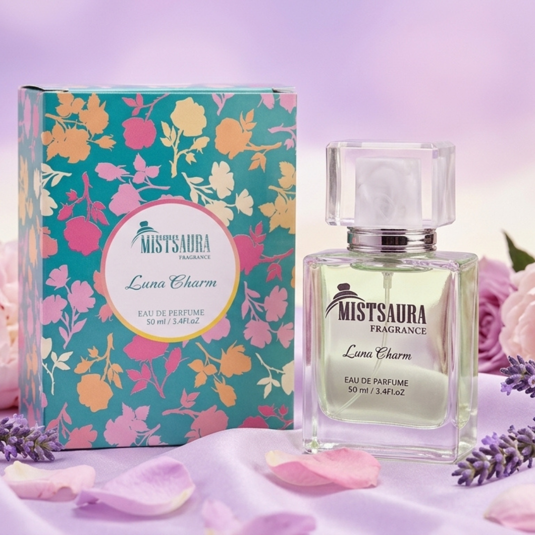 Luna Charm Perfume for Women 50ml by Mistsaura Fragrance – Long Lasting Elegant Floral Scent